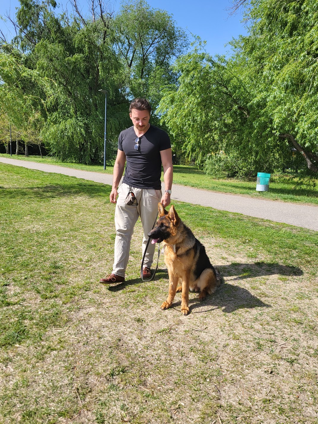 Oscar walking with Atlas