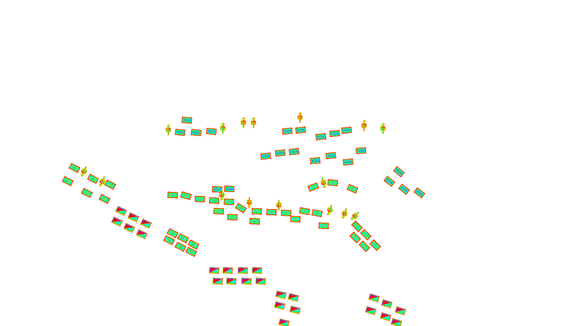 Seven Years War battle map with unit positions and terrain